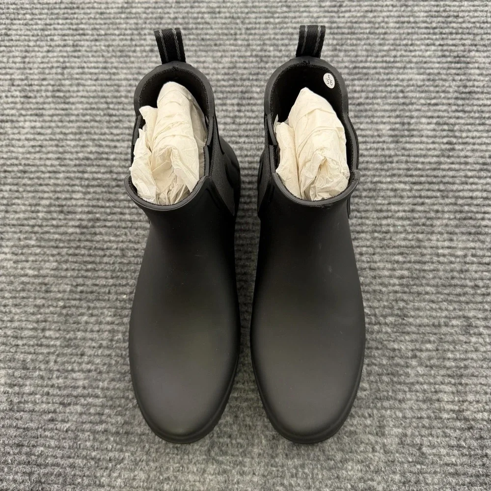 Hunter‎ Refined Chelsea Rain Boot Women's 7 Matte Black Waterproof New In Box